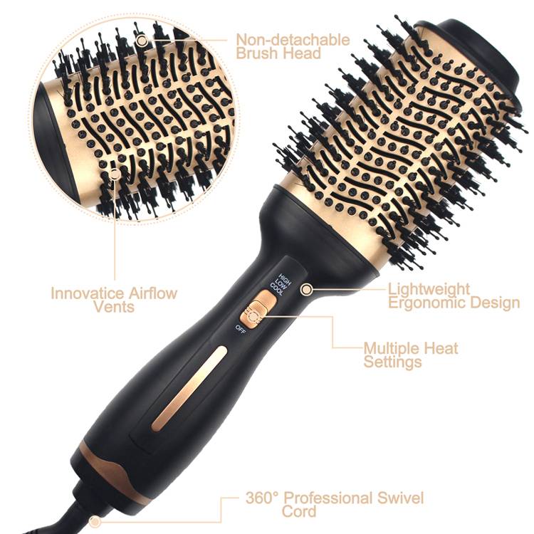 Mandi hot sale 3 in 1 ionic hair curler rizadora y plancha hair straightener brush